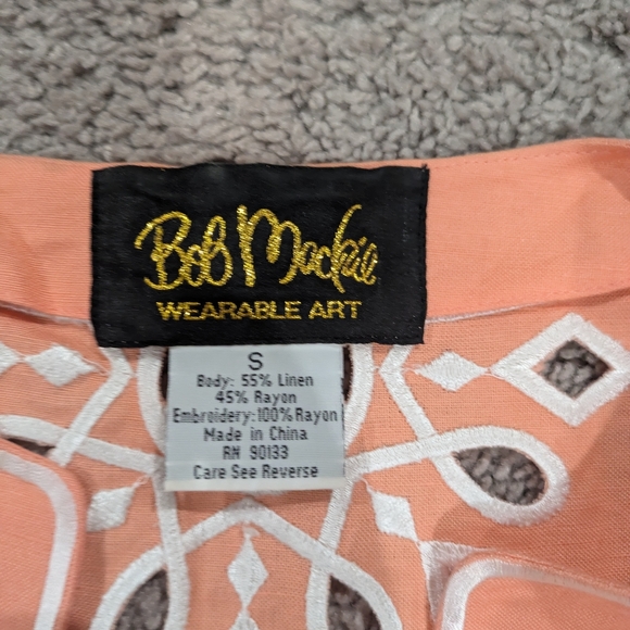 Bob Mackie Peach Embroidered Blazer - Picture 2 of 9